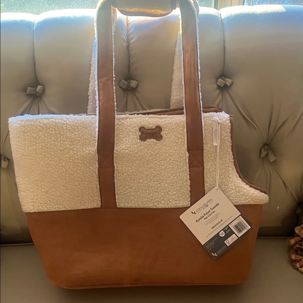 Koala Faux Suede Pet Carrier